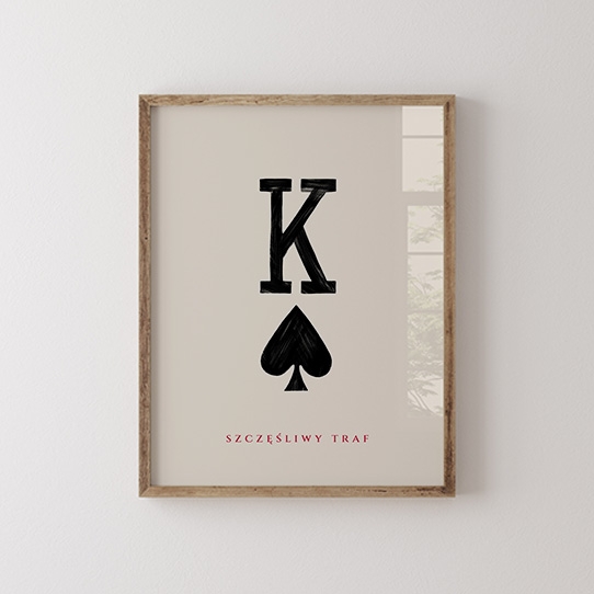 Plagát, Typografický: K Šťastná náhoda, 30x40