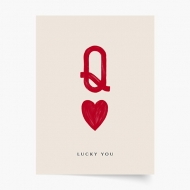 Plagát, Typografický: Q Lucky You, 20x30 cm