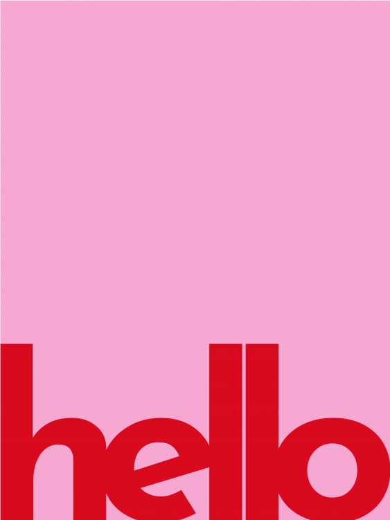 Plagát, Typografický: Hello, 60x80