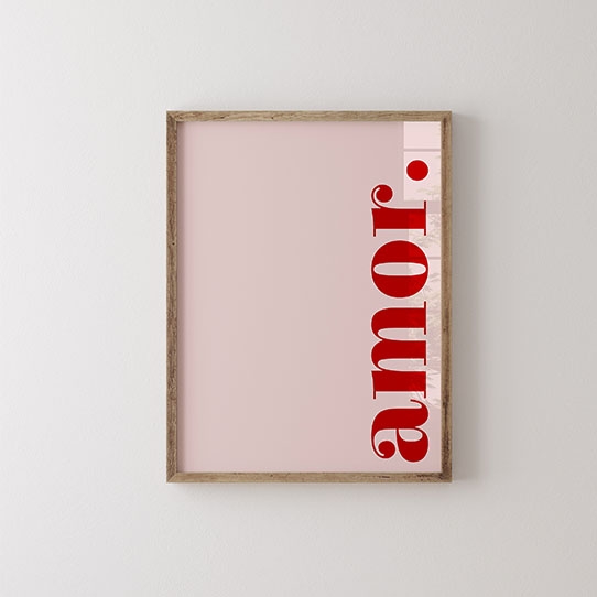 Plagát, Typografický: Amor, 30x40