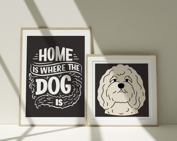 Plagát, Home is where the dog is, 30x40