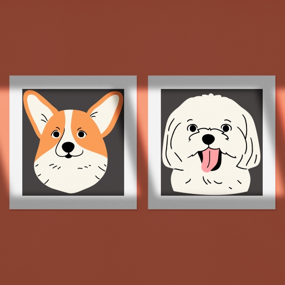Plagát, Corgi, 30x30