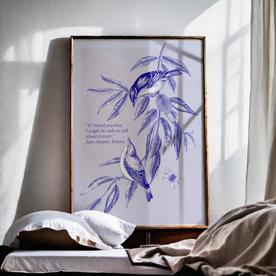 Plagát, Vtáky: Vetvička, 30x40
