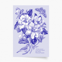 Plagát, Vtáky: Kvety , 21x30