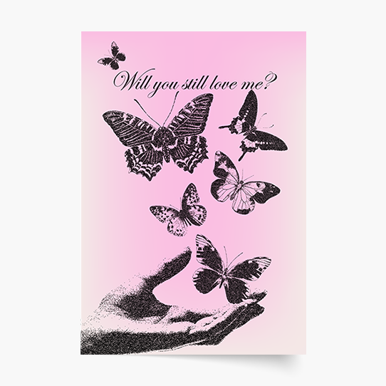 Plagát, Vintage: Love me, 21x30