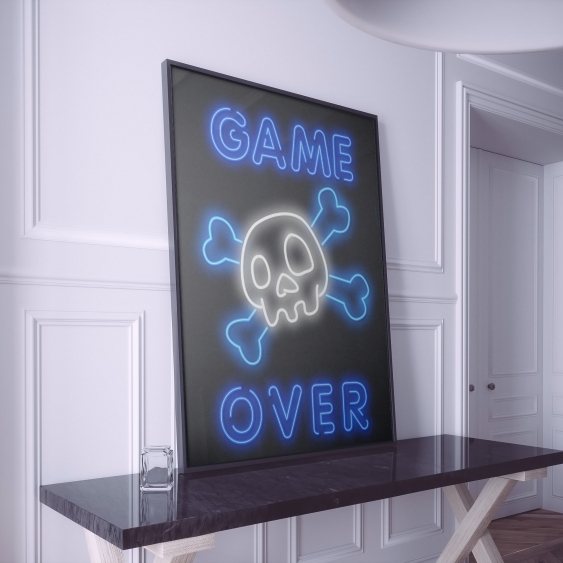 Plagát, Gaming: Game over Skull, 30x40