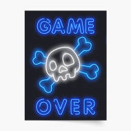 Plagát, Gaming: Game over Skull, 20x30 cm