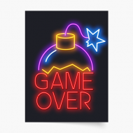 Plagát, Gaming: Game Over Bomb, 20x30 cm