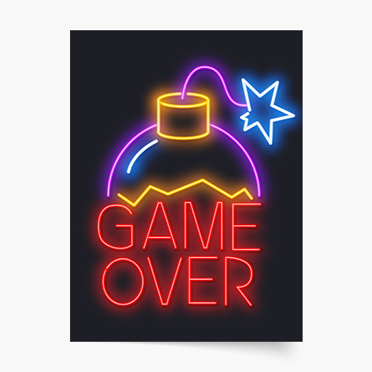 Plagát, Gaming: Game Over Bomb, 21x30