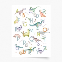 Plagát, Abeceda: Dinosaury, 21x30