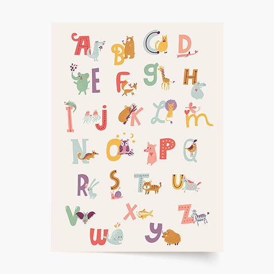 Plagát, Abeceda: ZOO, 21x30