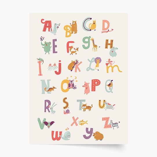Plagát, Abeceda: ZOO, 21x30