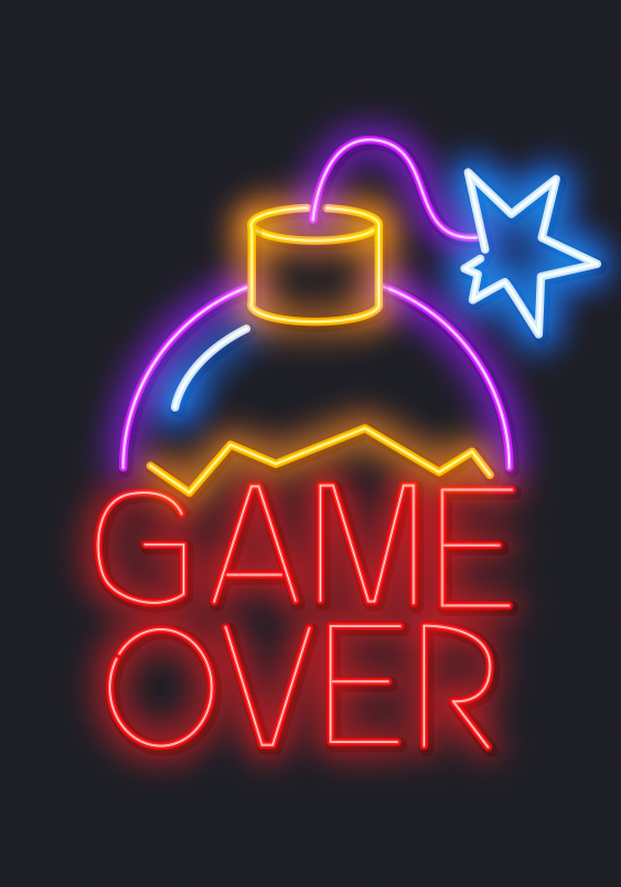 Obrazy, Gaming: Game over I, 50x70 cm