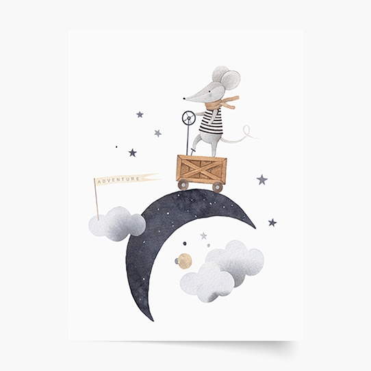 Obrazy, Night: Mouse, 50x70 cm