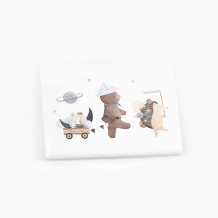 Obrazy, Night: Teddy bear with hedgehog, 70x50 cm