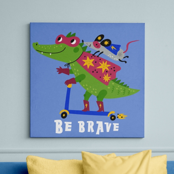 Obrazy, Heroes - Be brave, 50x50 cm
