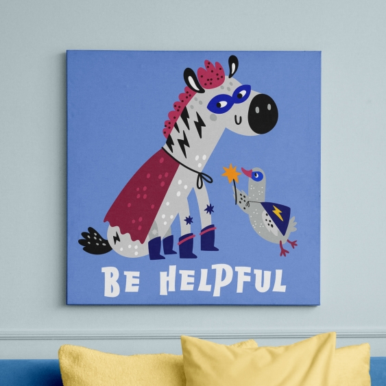 Obrazy, Heroes - Be helpful, 50x50 cm