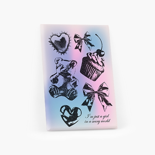 Obrazy, Vintage: Just a girl, 50x70 cm