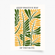 Plagát, Motivačný: Keep positive, 20x30 cm