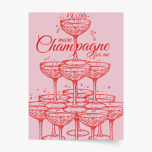 Plagát, Girl: Champagne, 21x30