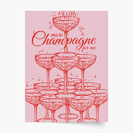 Plagát, Girl: Champagne, 21x30