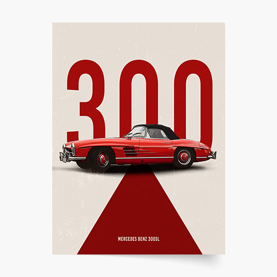 Plagát, Autá: Mercedes Benz 3, 21x30