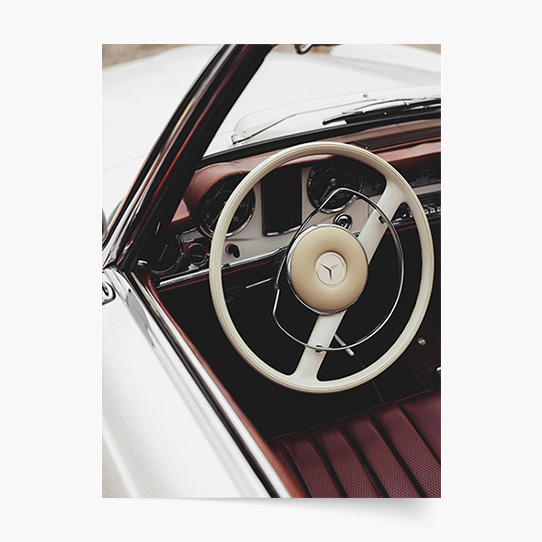 Plagát, Autá: Interiér Mercedes, 21x30