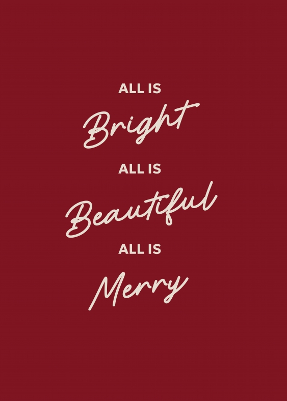 Plagát, All is Merry, 50x70