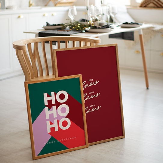 Plagát, Let it snow - red, 50x70