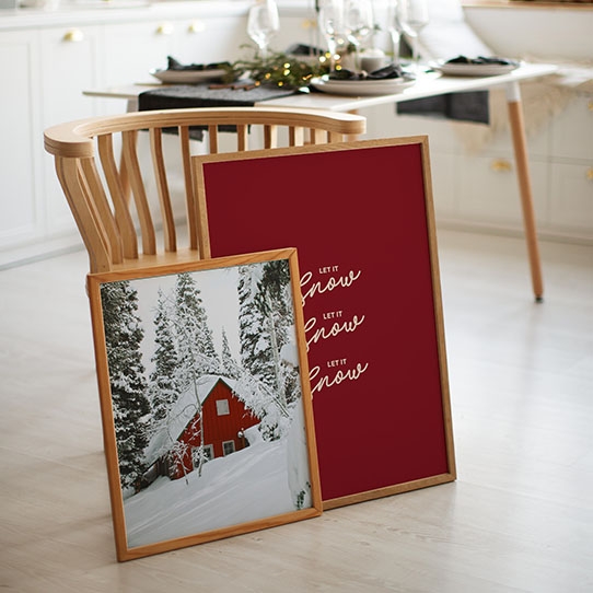 Plagát, Let it snow - red, 50x70