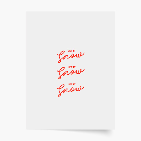 Plagát, Let it snow - white, 50x70