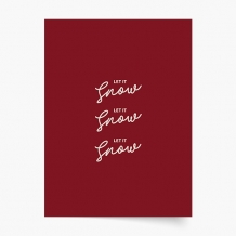 Plagát, Let it snow - red, 50x70