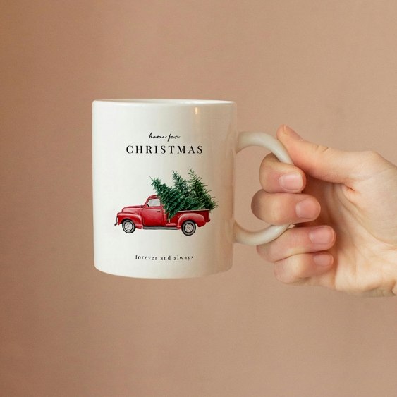 Hrnček, Christmas red car