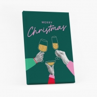 Obrazy, Merry Christmas Champagne, 20x30 cm