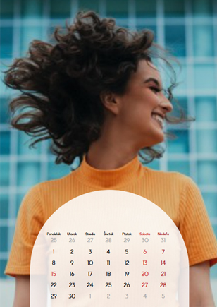 Nástenný kalendár, Full photo II, 20x30-A4 cm