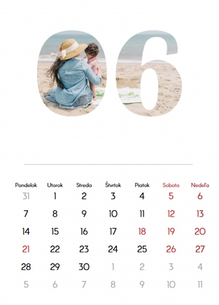 Nástenný kalendár, Fotografie v číslach, 30x40-A3 cm