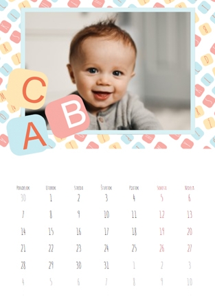 Nástenný kalendár, Už mám rok, 30x40-A3 cm