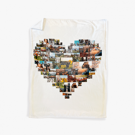 Prikrývka Srdce 60 fotografií, M, 75x103 cm