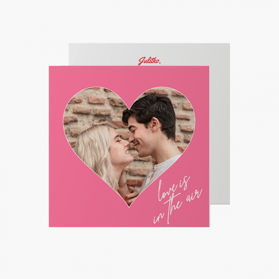 Fotoprianie Ružová valentínka, 14x14 cm