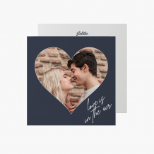 Fotoprianie Modrá valentínka, 14x14 cm