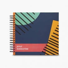 Samolepiaci fotoalbum ŠPIRÁLOVÝ BLOCKING MODRÝ 50 strán, 28x24 cm