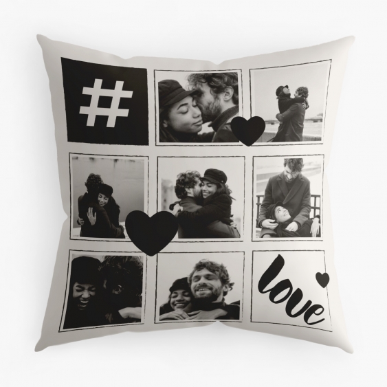 Vankúšik, organická bavlna,  Insta Zaľúbení, 38x38 cm