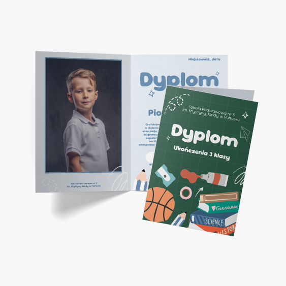 Skladací diplom Diplom School is Cool!, 20x30 cm