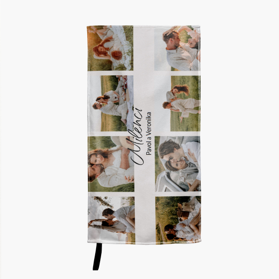 Uterák Rozloženie fotografií s textom - milenci, M, 50x100 cm