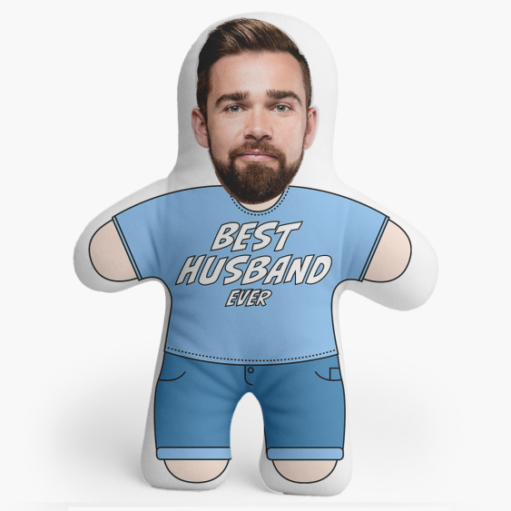 Poduszka 3D personalizowana, Welur, Best husband ever, 46x33 cm