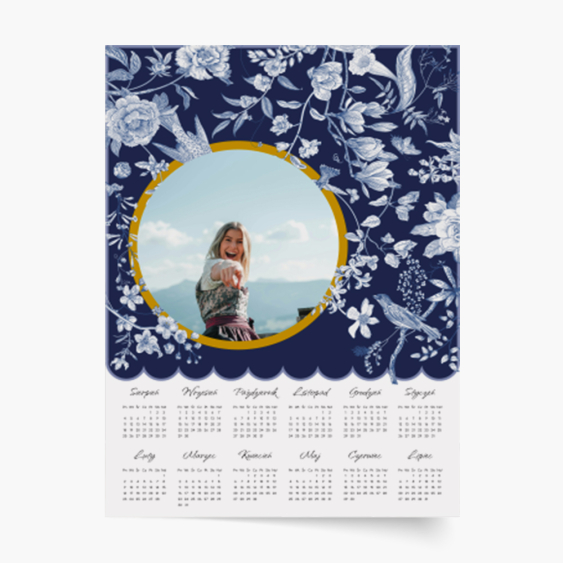 Kalendarz jednostronny, Floral Passion, 40x60 cm