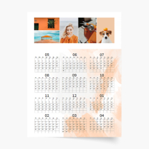 Nástenný kalendár, Pastelový jednostranný kalendár, 30x40