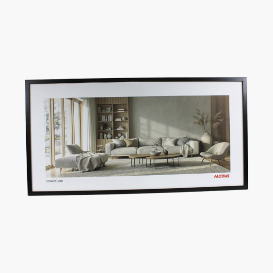 Fotorámček Panoramatický rám 100x50 čierny, 100x50 cm