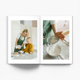 Cookbook minimalistický fotokniha, 20x30 cm