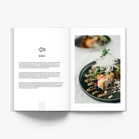 Cookbook minimalistický fotokniha, 20x30 cm